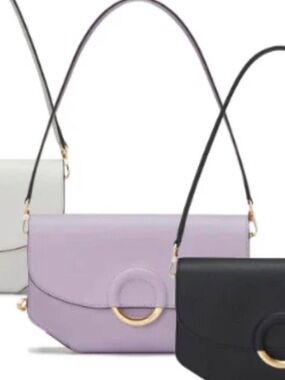 Leather Shoulder Bag - Lilac